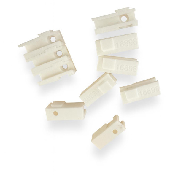 Exoda 10x Halterung für 1er Wago Klemmen Typ 221-411 steckbar und kombinierbar mit Klemmenhaltern für verlässliche Elektroinstallationen und Montage in verschiedenen Anwendungen