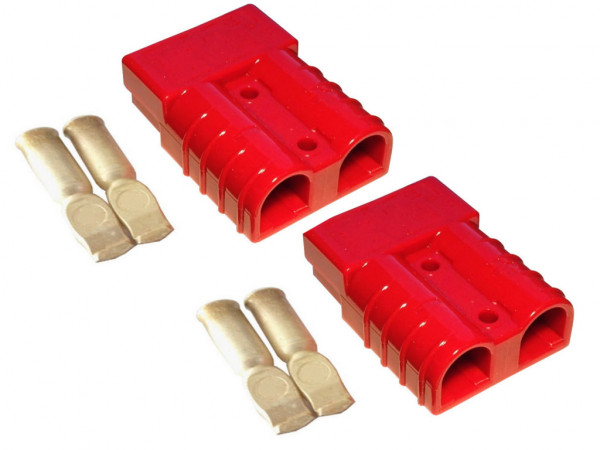 Batterie Stecker 175A 16 mm2 rot Set Steckverbinder für Gabelstapler Kabel
