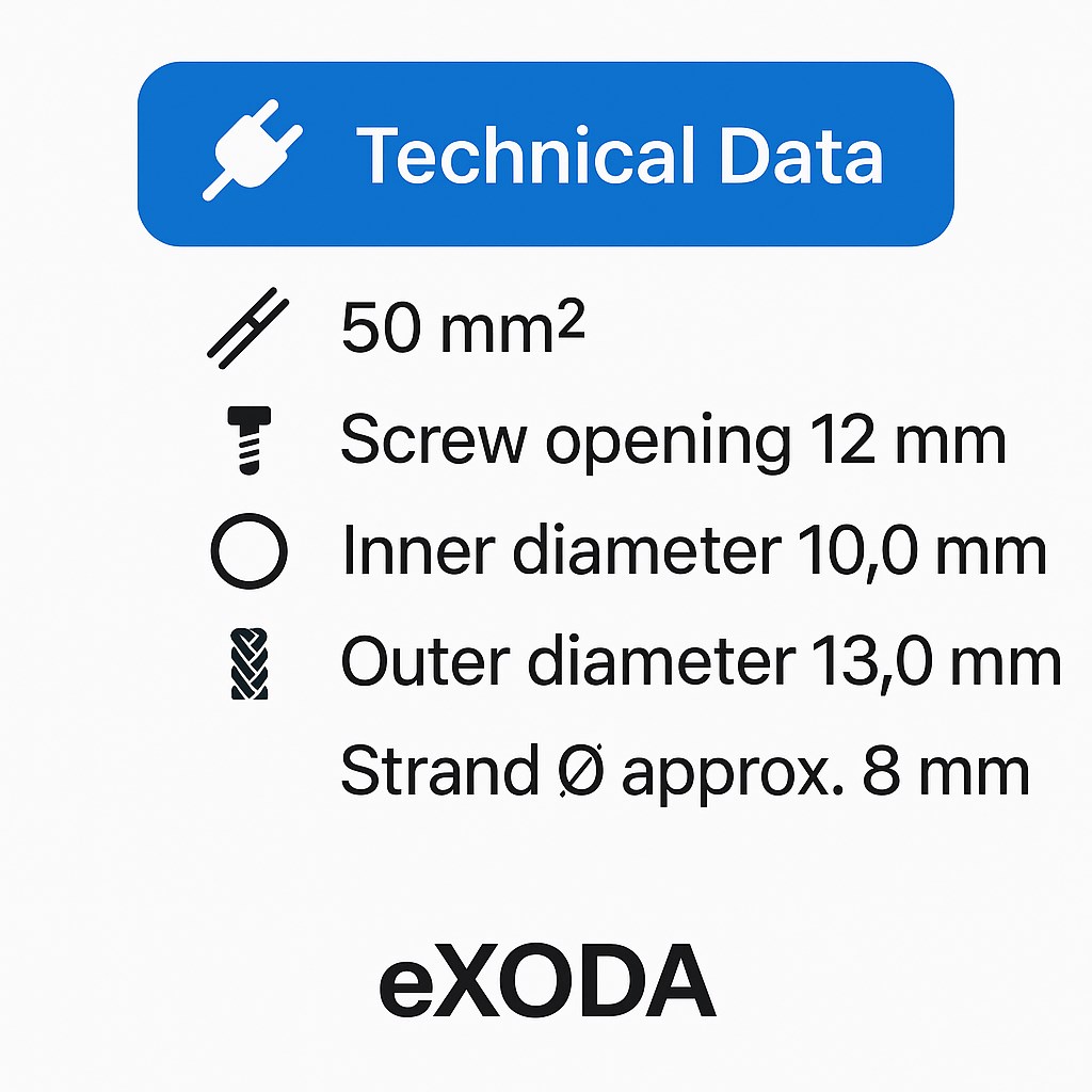 Curana Apollo Kabelgeleiding voor Batterijkabel | 750mm - zwart