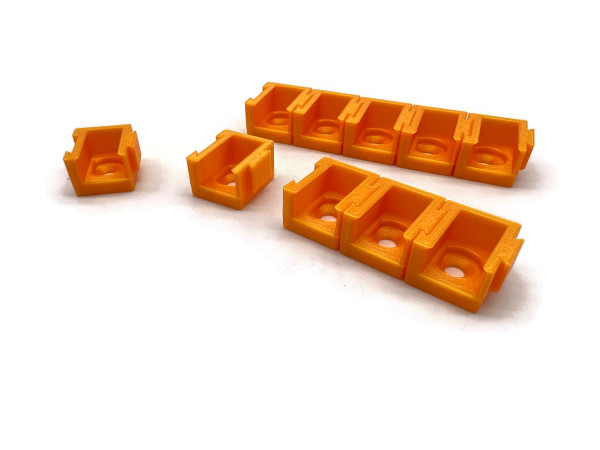 eXODA 10x Halterung für 2er Wago Klemmen Typ 221-412 Befestigungsadapter Set max 4mm2 kompatibel mit 3- und 5-poligen Haltern für Elektroinstallationen.