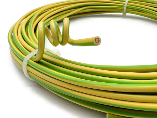 Erdungskabel 1x4 mm² 20m H07V-U starr eindrähtig grün/gelb am Stück