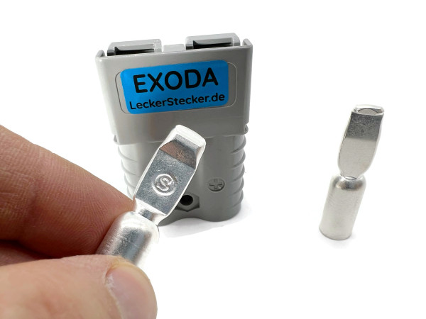 Batterie Stecker 120A 35 mm2 grau Steckverbinder für Gabelstapler Kabel