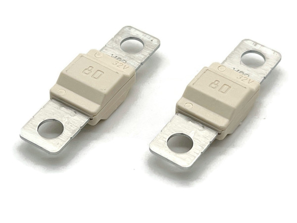 2x Starkstrom-Sicherung 80A für eXODA Small Schmelz-Leistungs-KFZ-Batteriekabel