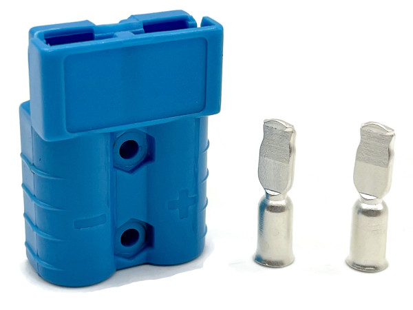 Batterie Stecker 50A 16 mm2 blau Steckverbinder für Gabelstapler Kabel