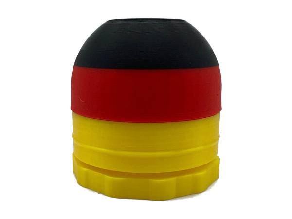 Abdeckung für Anhängerkupplung Deutschland Schwarz-Rot-Gold mit Schraubgewinde