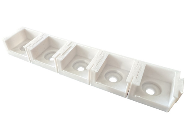 eXODA 10x Halterung für Wago 3er Klemmen Typ 221-413 Befestigungsadapter Weiss - Steckbar und kombinierbar mit anderen Klemmenhaltern für sichere Elektroinstallation.