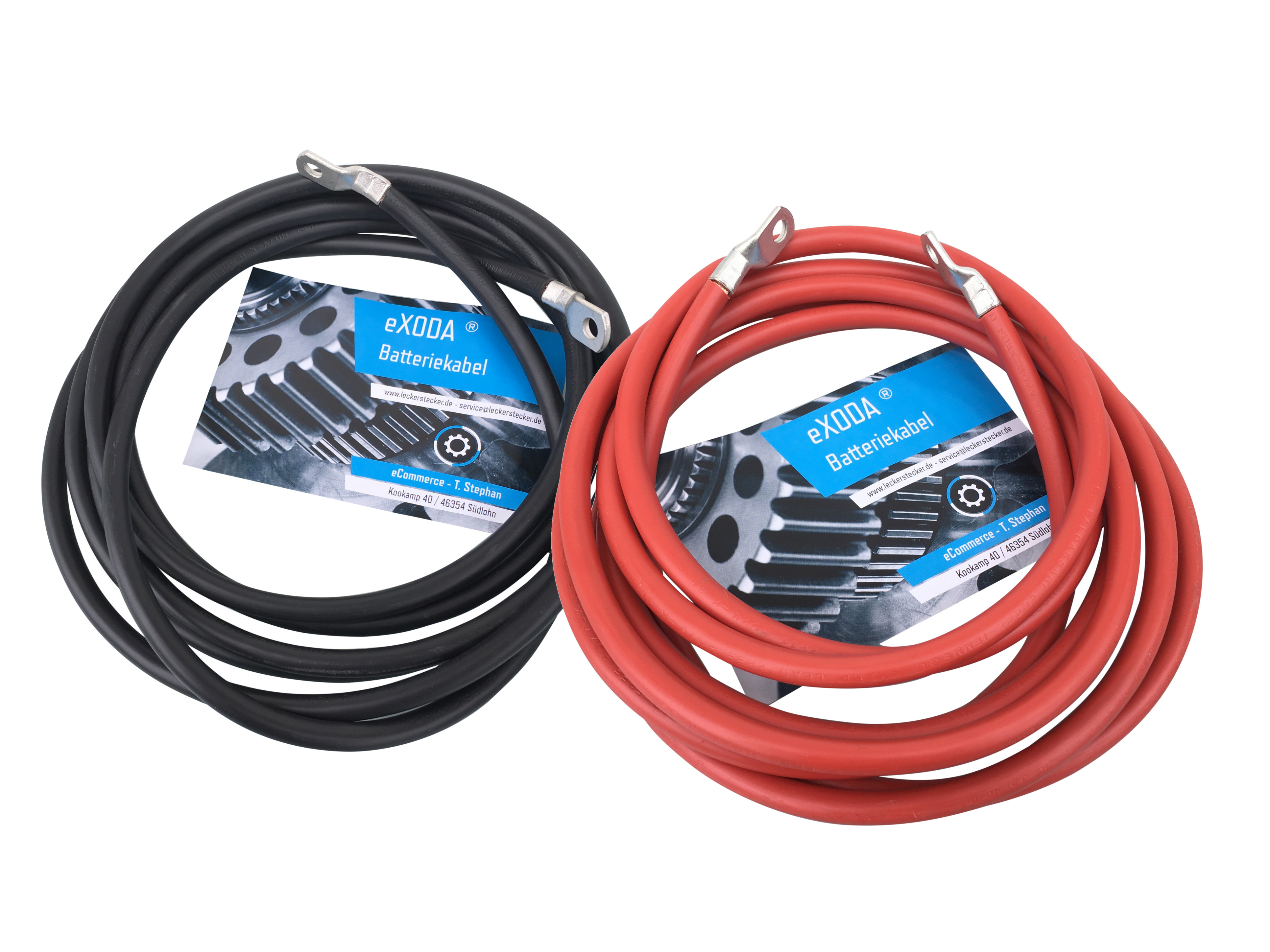 Kabelschuh Batteriekabel rot /& schwarz 50 mm² mit Polklemmen Schnellverschluss