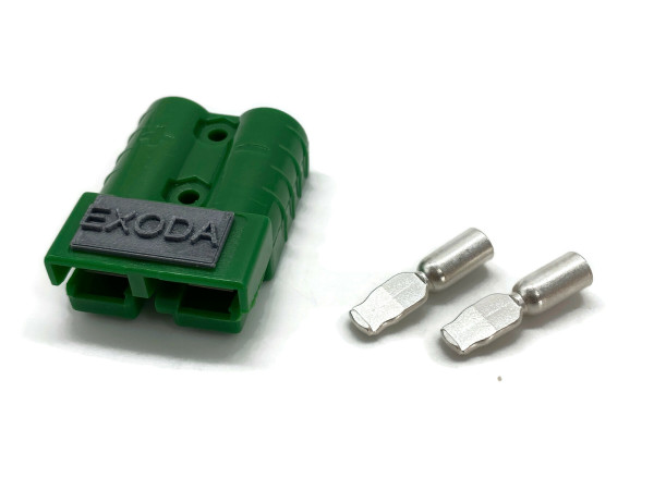 Batterie Stecker 50A 4-6 mm2 grün Steckverbinder für Gabelstapler Kabel