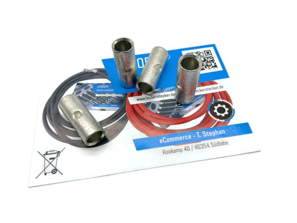 eXODA 4x Stossverbinder 50mm² für Batteriekabel zum verpressen löten von