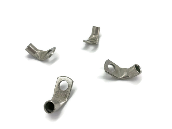 eXODA Kabelschuh gewinkelt 4x Ringöse 25 mm² M8 Pressöse für Batteriekabel Quetschkabelschuhe