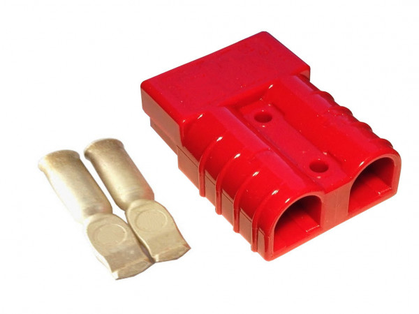 Batterie Stecker 50A 4-6 mm2 rot Steckverbinder für Gabelstapler Kabel