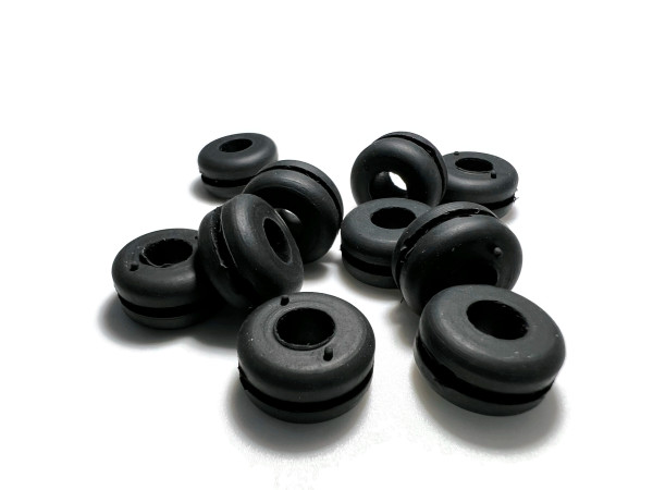 eXODA 10x Kabeltülle 6mm offen aus Gummi Membrandurchführung 10Stk für sichere Kabeldurchführungen Temperaturbeständig von -30 bis +90 Grad vielseitig einsetzbar