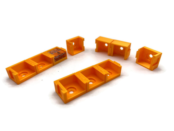 eXODA 10x Halterung für Wago 3er Klemmen Typ 221-613 bis 6mm2