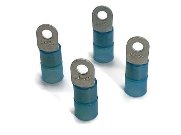 eXODA Kabelschuh 35mm2 bis 50mm2 M8 isoliert 4x Ringöse Pressöse für Batteriekabel Quetschkabelschuhe für sichere Elektroverbindungen und einfache Installation.