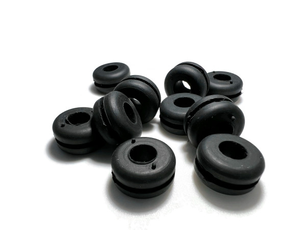 10x Kabeltülle 6mm offen aus Gummi Membrandurchführung 10Stk