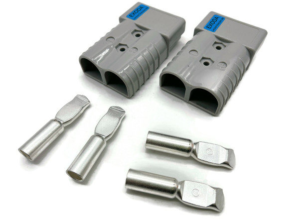 Batterie Stecker 350A 70 mm2 grau Set Steckverbinder für Gabelstapler Kabel