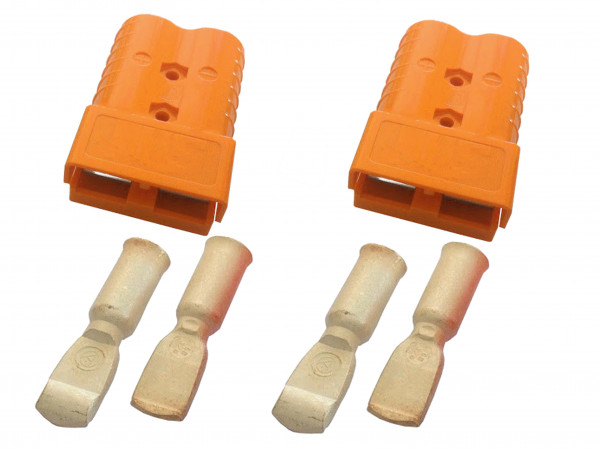 Batterie Stecker 350A 95 mm2 orange Set Steckverbinder für Gabelstapler Kabel