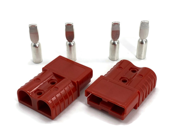 Batterie Stecker 120A 25 mm2 rot Set Steckverbinder für Gabelstapler Kabel