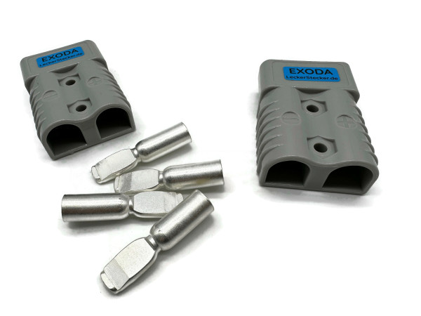 Batterie Stecker 175A 50 mm2 grau Set Steckverbinder für Gabelstapler Kabel