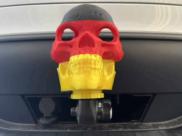 Anhängerkupplung Abdeckung Halloween - Weiß PP Material 11x9cm