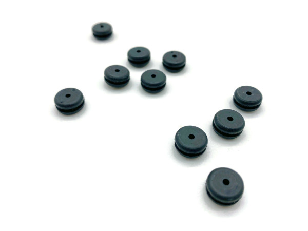 Exoda 10x Kabeltülle offen 2mm Kabeldurchführung Schwarz für einfache und sichere Kabelverlegung in verschiedenen Anwendungen ideal für Heimwerker und Profis geeignet