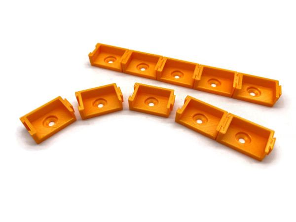 eXODA 10x Halterung für Wago Klemmen Typ 221-415 steckbar mit 1-poligen und 3-poligen Klemmen für flexible Elektroinstallationen und herausragende Verbindungstechnik