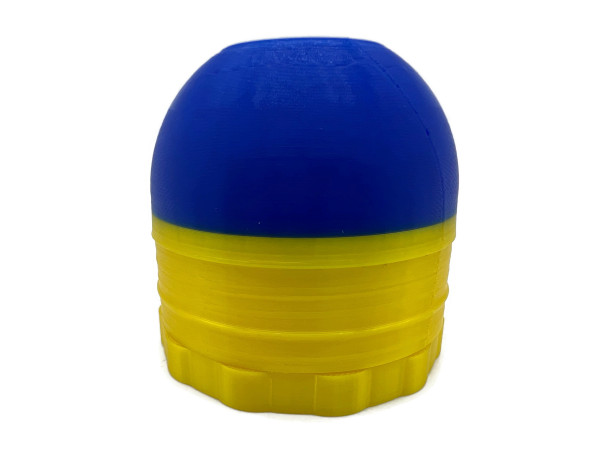 Abdeckung für Anhängerkupplung Ukraine Blau-Gelb mit Schraubgewinde