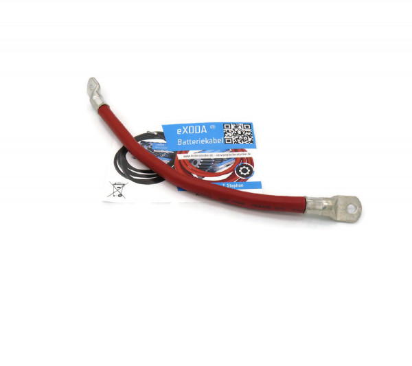 Batteriekabel 70 mm² 30cm Kabelschuhe M6 und M8 Rot