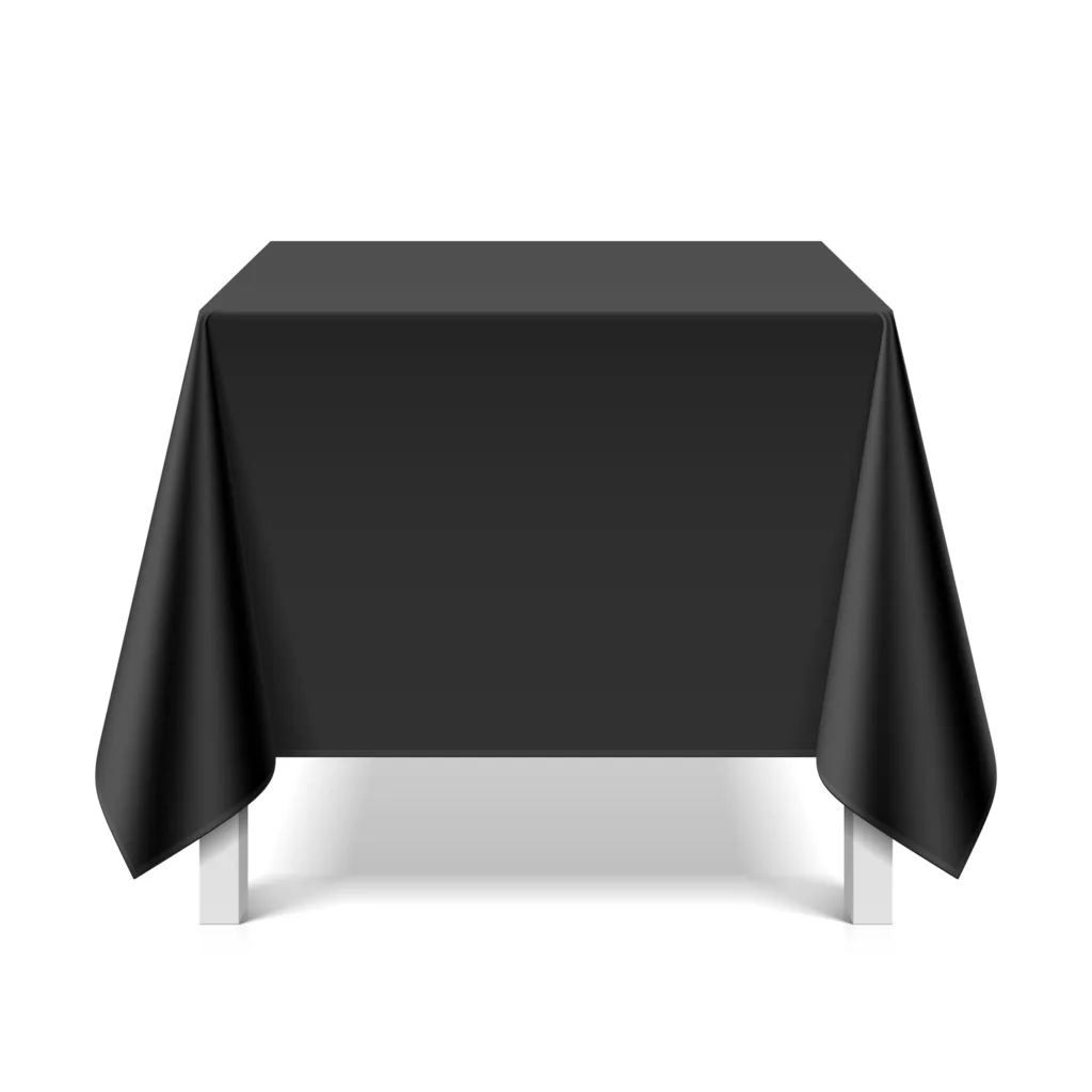 Tischdecke eckig Deko aus schwarzem Vinyl abwaschbar wasserdicht und zuschneidbar 0 2mm