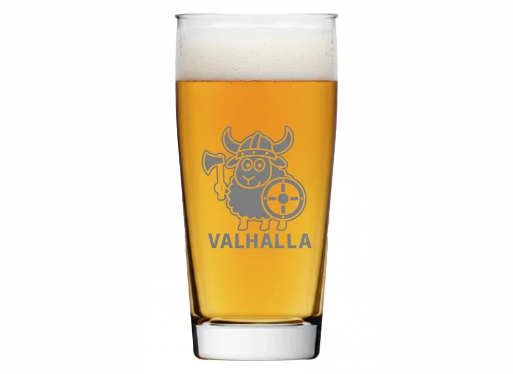 Bierglas mit Gravur 500ml spülmaschinenfest Wikinger Stil