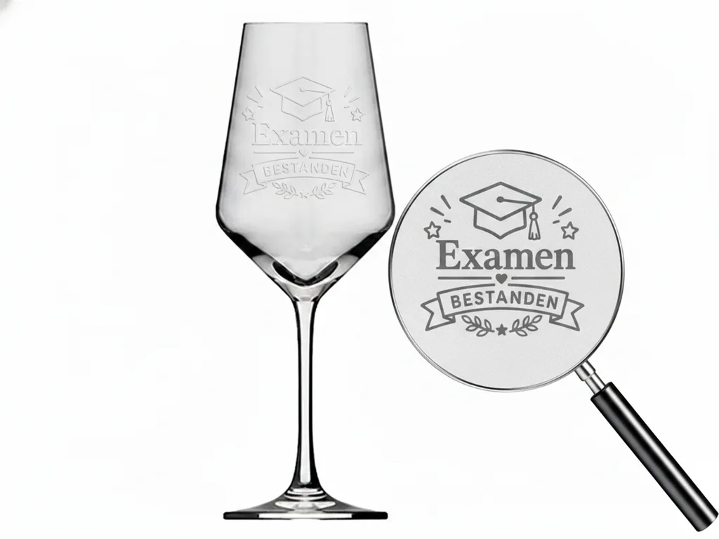 Weinglas Examen bestanden spülmaschinenfest 350ml robustes Design