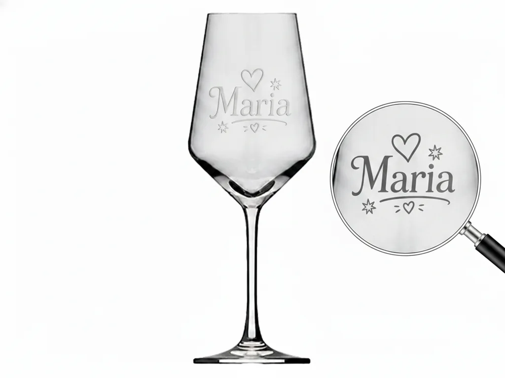 1x Weinglas Gravur Maria Namensglas 350ml spülmaschinenfest und robust