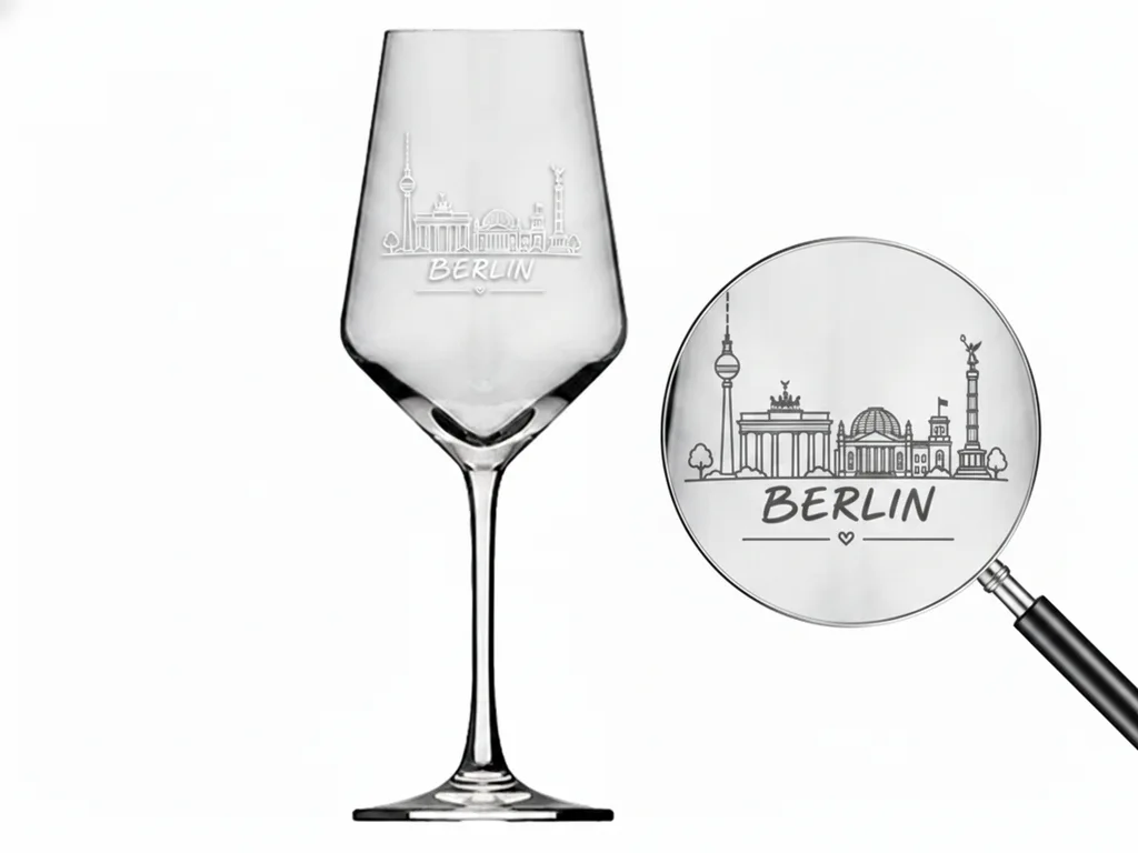Weinglas Gravur Berlin 350ml spülmaschinenfest hochwertig und stabil