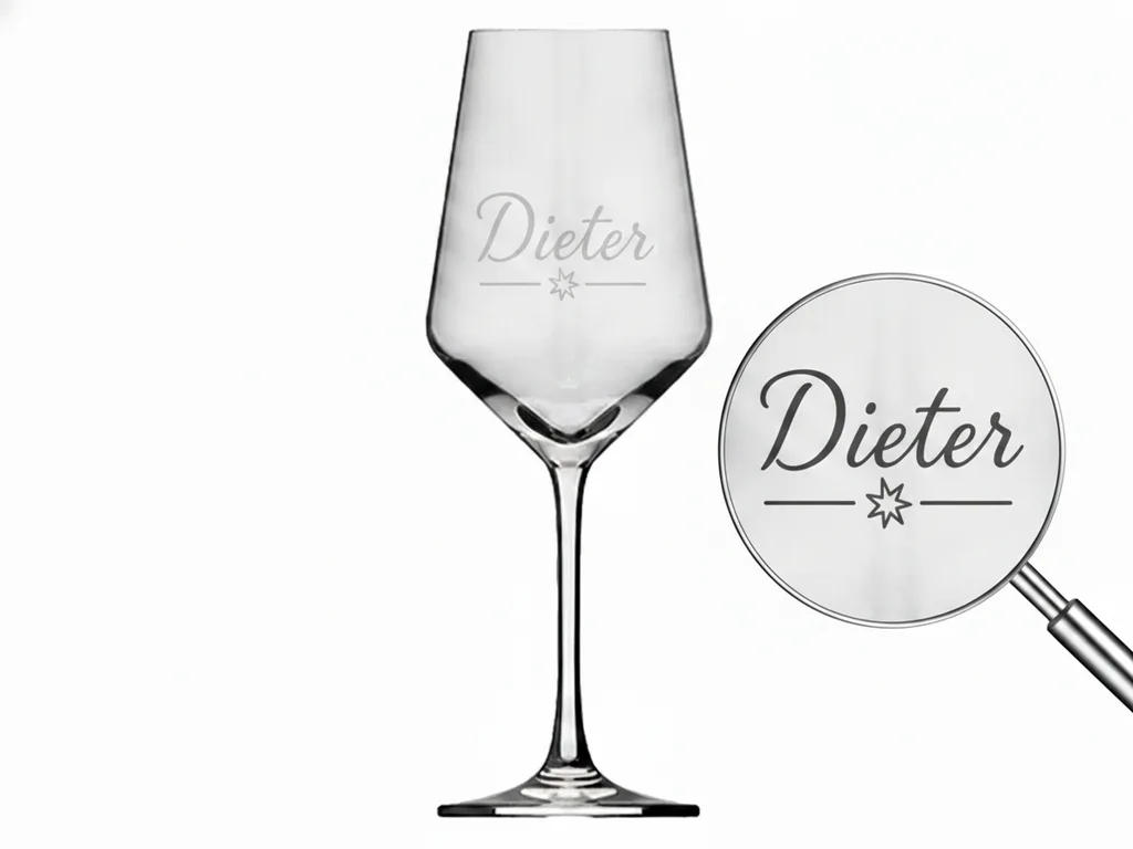 1x Weinglas Gravur Dieter Namensglas 350ml spülmaschinenfest langlebig