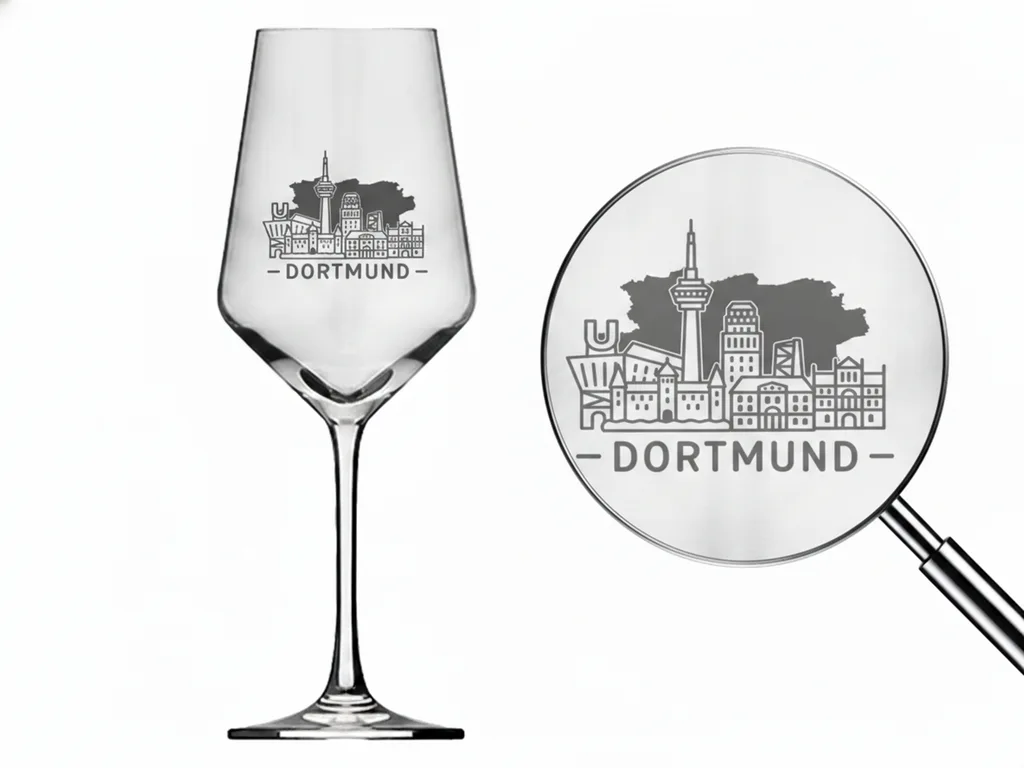 Weinglas Gravur Dortmund 350ml spülmaschinenfest und langlebig für jeden Anlass