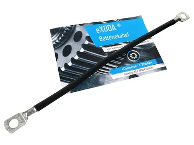 Batteriekabel 14mm2 30cm M10 mit Ringösen Schwarz