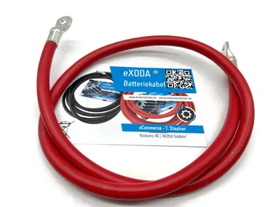 50 mm² Batteriekabel 100cm Rot M8 Kabelschuhe flexibles Kabel für Auto Boot Motorrad