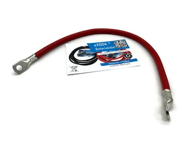 eXODA Batteriekabel 50 mm² 50cm M10 M8 Rot 99 9 % Kupfer hitzebeständig bis 70°