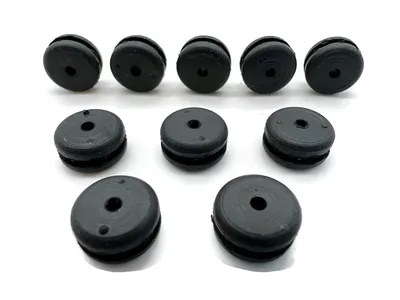 10x Kabeltülle 2mm offen Kabeldurchführung schwarz 10 Stück