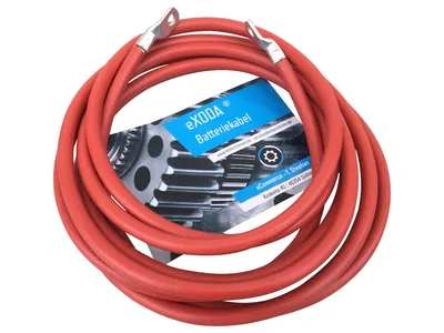Batteriekabel 35mm2 7,50m M8 mit Ringösen Rot