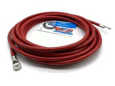 Batteriekabel 35mm2 10m M8 mit Ringösen rot