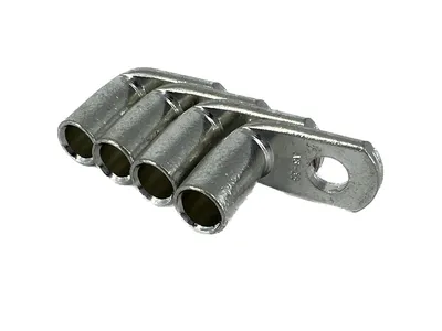 eXODA Kabelschuh gewinkelt 4x Ringöse 35 mm² M8 für Batteriekabel Quetschkabelschuhe