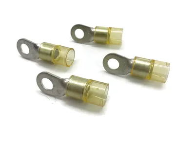 Kabelschuh 16mm2 bis 25mm2 M8 isoliert 4x Ringöse Quetschkabelschuhe weiss