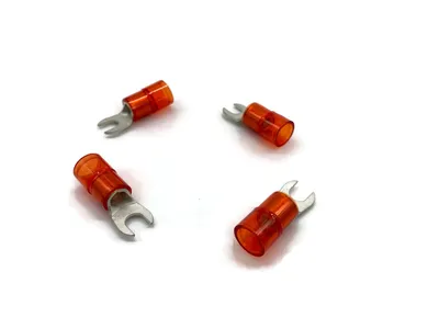 Gabelkabelschuh 6mm2 bis 10mm2 M5 isoliert Ringöse Quetschkabelschuhe rot
