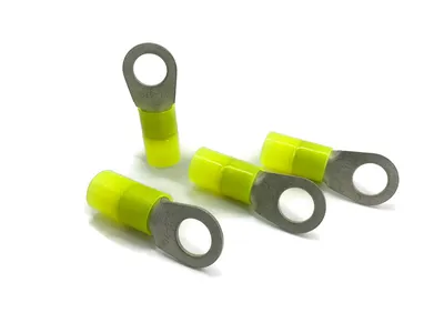 Kabelschuh 50mm2 bis 70mm2 M16 isoliert 4x Ringöse Pressöse Quetschkabelschuhe gelb