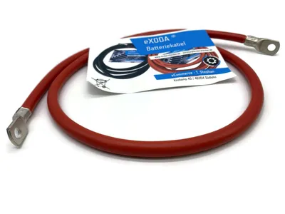 eXODA Batteriekabel 35 mm² 75cm Rot flexibel 99 9 % Kupfer für Auto KFZ Boot Motorrad