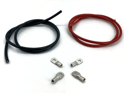 eXODA Kabelschuh 10 mm2 m6 4x Set 1m Kabel Rot Schwarz für zuverlässige Verbindungen