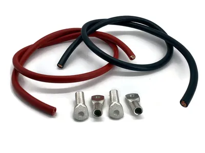 eXODA 1m Batteriekabel Set 50mm2 4x M8 Kabelschuhe rot schwarz vielseitig hochwertig leistungsstark