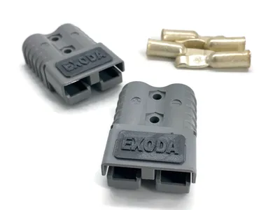 Batterie Stecker 120A 35 mm2 grau Steckverbinder für Gabelstapler Kabel 600V