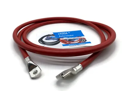 Batteriekabel 50 mm² 2,5m M6 M8 Rot flexibel hochwertig